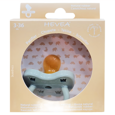 HEVEA 彩色橡膠安撫奶嘴 嬰兒適用, 3-36個月, Ash Gray, 1個