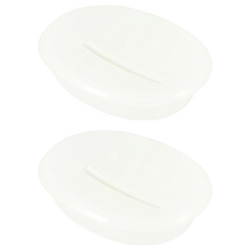 inomata 肥皂盒, 優良樹脂無毒無味安全耐用, 瀝水孔設計, 白色, 2個