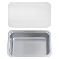 優得 304完美餐盤1格附蓋, 完美搭配 營養均衡, 單件, Silver, 1組