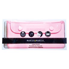 MARCUS&MARCUS 輕巧矽膠餐具收納袋, 1個, 玫瑰粉