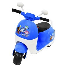 CHING-CHING 親親 救援小英雄電動摩托車, 台灣唯一正版授權, 多功能儀表板, 寬敞座椅, 波力 藍, 1個