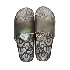 TAY SONG 太松 粉漾花瓣排水拖鞋, 防滑耐磨, 台灣製造, 黑色