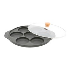 MT.CEDAR 杉山金屬 7格鬆餅烤盤附玻璃蓋 KS-2944, 鋁合金材質, 日本製造, 1個, 270mm