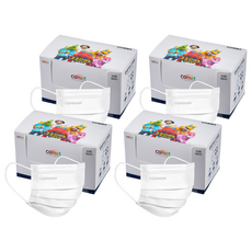 comet 幫幫龍出動圖案 兒童口罩 單片包裝, 白色, 50片, 4盒