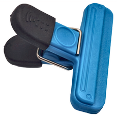 葉子小舖 10個 食物封口夾 ABS+TPR+不鏽鋼, 藍色