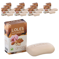 LOLE'S 草本護膚潔顏皂 甜杏仁 含維他命E 適合所有膚質 無動物實驗, 100g x 3, 12個