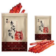 軒記台灣肉乾王 吮指岩燒豬肉條 三十年老技術 黃金爆汁, 160g, 1包