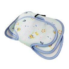 Gio Clavis超透氣涼爽墊 透氣舒適 柔軟親膚 嬰兒推車涼墊, 水手熊藍, 1個