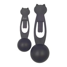 KAI 貝印 Nyammy 貓咪夾量匙2件組, 5毫升 15毫升, 耐熱110度, 5ml + 15ml, 1組