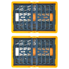 Funtaitais 摺疊收納籃, 藍黃色, 350g, 2個