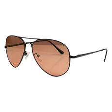 MEGASOL UV400偏光飛行員太陽眼鏡 1111-1 橘片 輕量舒適 時尚百搭, 14 x 5 x 14.5cm, 23g, 1個