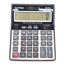 CATIGA 12位稅率計算機 DS-2LK 大按鍵 雙電源 大顯示螢幕, 1個
