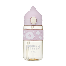 IKUK 艾可 PPSU環保吸管水瓶, 粉紫色, 600ml, 1個