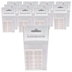 GLOSSYBLOSSOM 雙面指甲貼, 12包, 單色