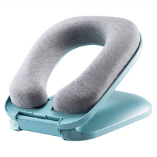 舒適午休記憶棉午睡枕, 可摺疊易收納, 學生午睡神器, 17 x 25 x 16cm, 藍灰, 1個