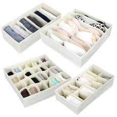 CASAMARU 內衣收納盒組, 象牙白, 1組, 155 x 340 x 90mm