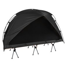 Ape to Camper Hug 單人行軍床帳篷, 黑色, 1人