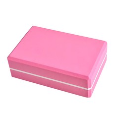 LEADER X 環保EVA高密度防滑 雙色夾心瑜珈磚, 23 x 15 x 7.5cm, 粉色, 1個