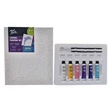 Mont Marte 蒙瑪特 壓克力繪畫套組 包含畫布1塊 畫筆2支, 6