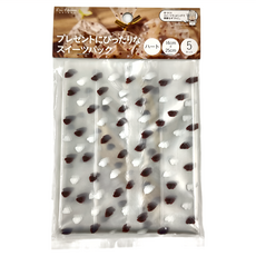 KAI 貝印 House 愛心甜點包裝袋 付封條 (14cm x 25cm), 5個, 1袋