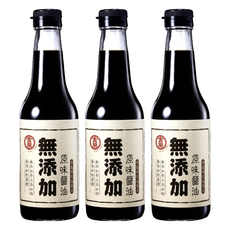 KIMLAN 金蘭 無添加原味醬油，嚴選非基改黃豆小麥食鹽水，純粹成分安心享用, 500ml, 3瓶