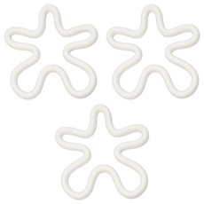 好物良品 Abstract 北歐設計矽膠造型隔熱墊3個, 米白色, 1組