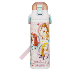 skater 保冷輕量不锈鋼水壺, 公主們 白色 + 粉色 + 薄荷綠, 580ml, 1個