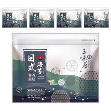 三味屋 日式醬香原味海苔 純素, 32g, 5包