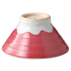 美濃燒 茶碗 日本製造, 赤富士, 1個