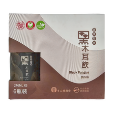 冬山鄉農會 有機黑木耳飲禮盒 6瓶, 1.476L