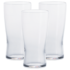 ADERIA 日本製強化薄口啤酒杯 透明 255ml 3個, 1組
