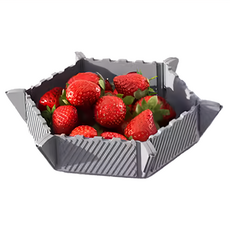 Well Life 悅生活 Best buy 台灣設計外銷全球矽膠折折收納盒 隔熱墊 灰色 4個, 1組