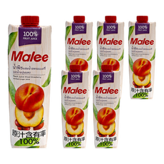 Malee 100% 水蜜桃綜合果汁, 1L, 6瓶