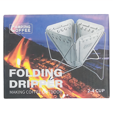 Driver CAMPING COFFEE 收合濾杯 2-4 Cup 食品級SUS304不鏽鋼, 銀色, 1個