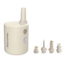 Naturehike 星旋 戶外大功率電動充氣泵 車充版 NH21ZM009, 象牙白, 快速充氣，多種氣嘴, 1組