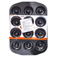 CHEFMADE 學廚 小曲奇12連不黏蛋糕模 黑色, 1個