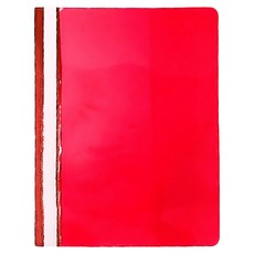 HFPWP 超聯捷 2孔全透明文件夾, 紅色, 1組