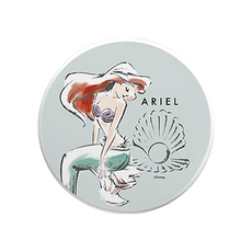 收納王妃 時尚公主 軟式硅藻土杯墊 圓, 貝殼玫瑰, 1個