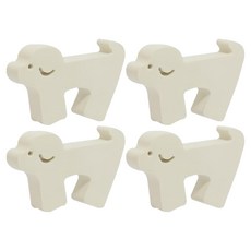 ALLDAY LAB EVA狗狗造型防夾手門擋, 4個, 象牙白