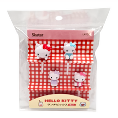 Skater 裝飾用立體水果叉4件組 Hello Kitty, 4支, 1組