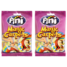 Fini 飛尼 魔毯造型軟糖 Q彈有嚼勁 越嚼越有趣 外層撒上酸甜糖粒 多層次口感, 100g, 2包