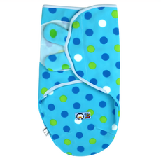 PUKU 藍色企鵝 絨毛便利包巾 嬰兒包巾 新生兒防驚嚇包巾 舒適透氣, 藍色