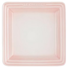 LE CREUSET 瓷器正方盤, 淡粉紅, 1個