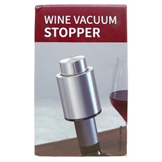 Solar Life 索樂生活 真空按壓式記憶保鮮紅酒塞, 1個, 不銹鋼色