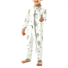 baa baa sheepz 抱抱羊 雙拉鍊長袖包屁衣，含內置手套和靴子，95%竹纖維, 6~12個月, Goodnight