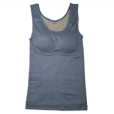 AMICA 韓文圖標寬肩磨毛背心, 均碼, 深藍