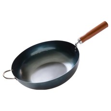 FUJITA KINZOKU 藤田金屬 INITIAL 職人深型大容量鐵炒鍋 IH爐可用 日本製, 1個, 30cm