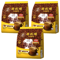 OLDTOWN WHITE COFFEE 舊街場白咖啡 咖啡&奶精 即溶咖啡飲品, 馬來西亞怡保白咖啡, 口感如絲綢般滑順, 榛果口味, 25g, 15條, 3袋