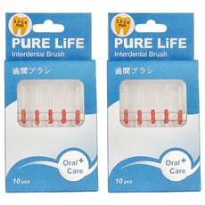 PuRE LiFE 寶淨 PLT 纖柔護齒可替換牙間刷毛, 1.4mm, 10支, 2盒