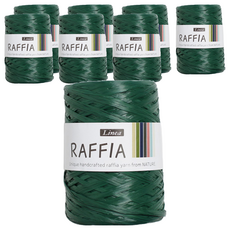 Linea Raffia系列 獨特手工拉菲草紗線, 433 深綠色, 8捲